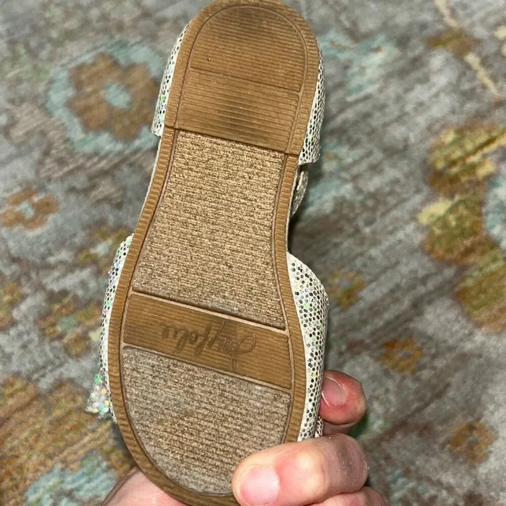 Joyfolie glitter bow flats sz 7 toddler